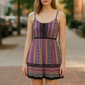 dELiA*s Floral Paisley Stripes Boho Dress